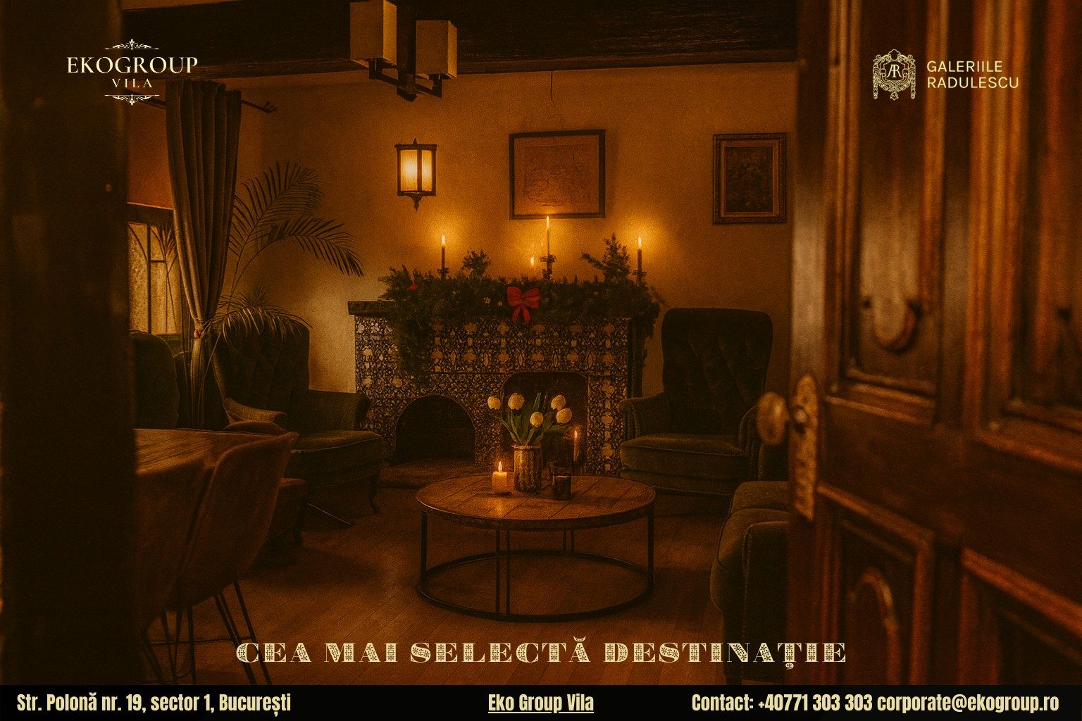 Destinații de Crăciun în București: Crăciunul anilor ’30 la Eko Group Vila, o experiență elegantă și nostalgică